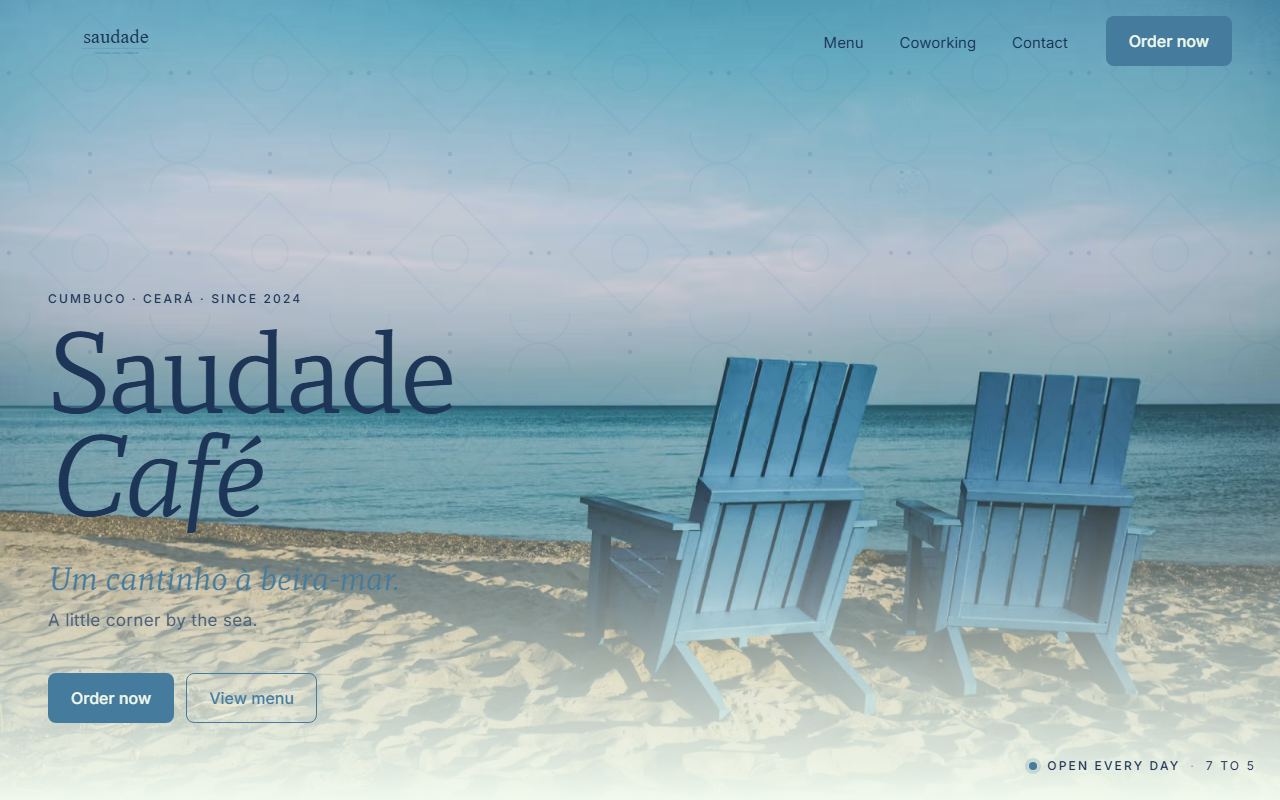 Saudade Café screenshot